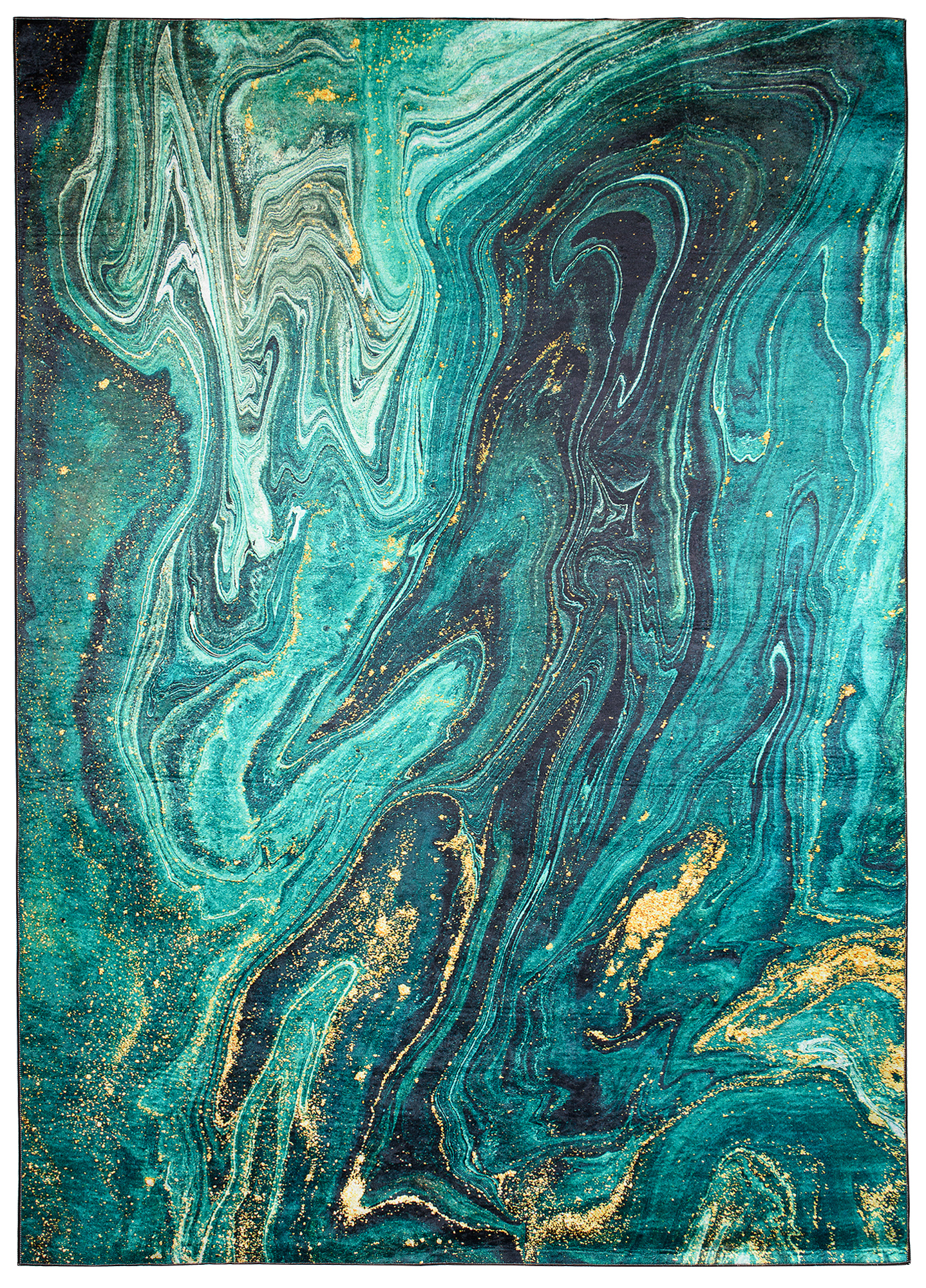 Teppich Toscana Smaragd Golden Anti-Rutsch