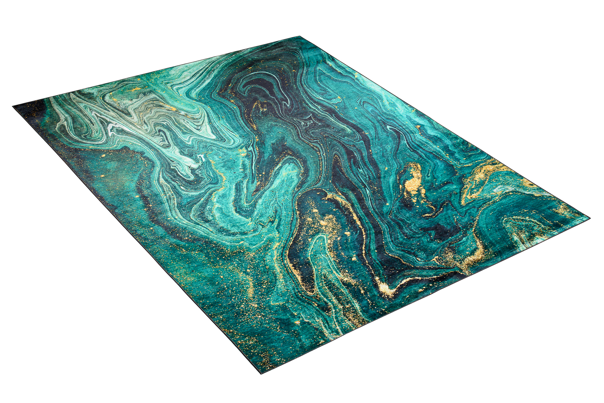 Teppich Toscana Smaragd Golden Anti-Rutsch