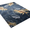 Teppich Toscana Dunkelblau Gelb Jungle Blätter