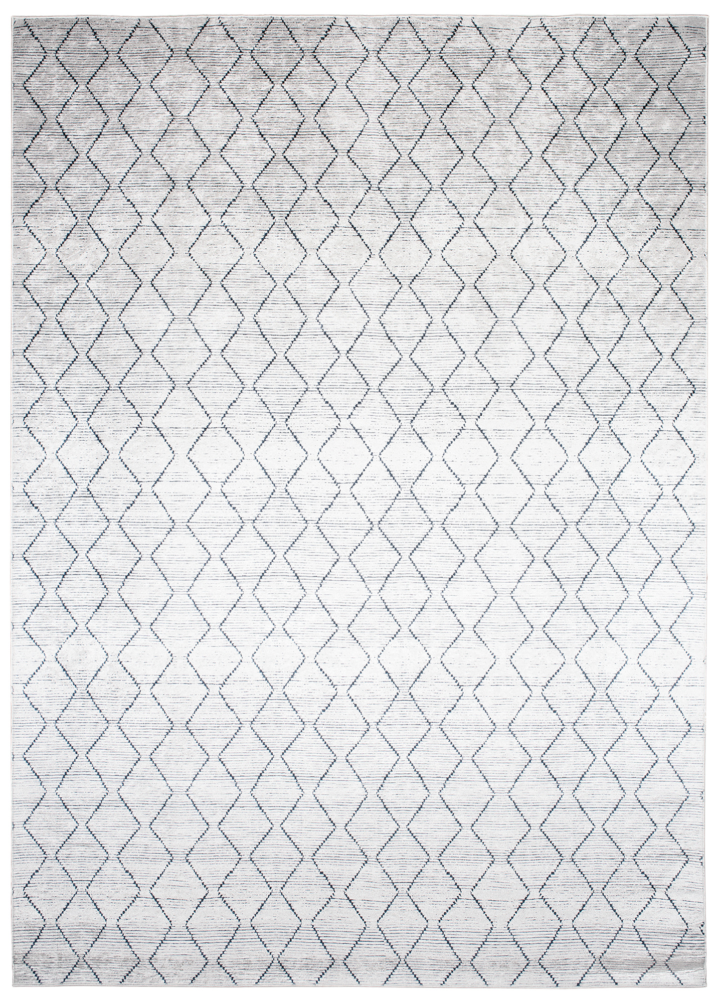 Teppich Toscana Geometrisch Grau Marineblau Zickzack