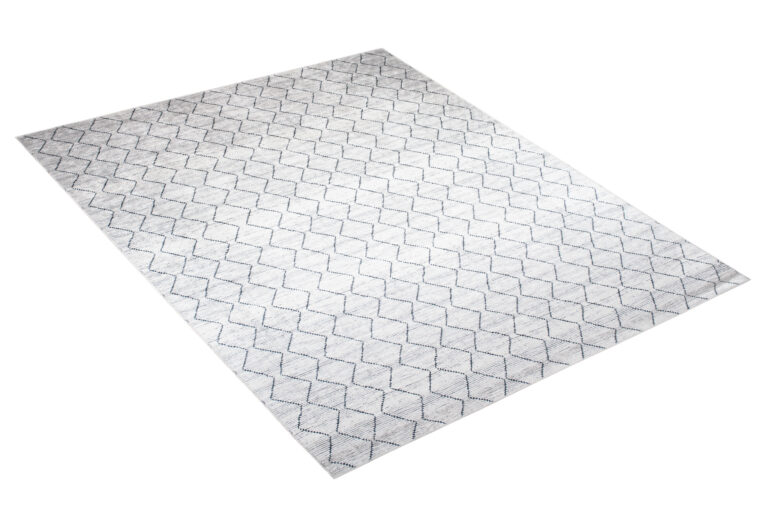 Teppich Toscana Geometrisch Grau Marineblau Zickzack