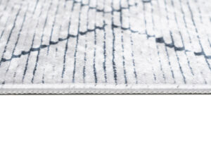 Teppich Toscana Geometrisch Grau Marineblau Zickzack