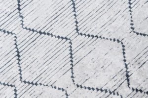 Teppich Toscana Geometrisch Grau Marineblau Zickzack