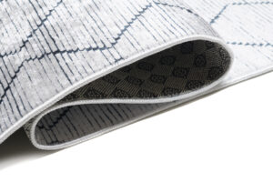 Teppich Toscana Geometrisch Grau Marineblau Zickzack