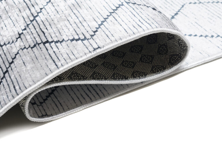 Teppich Toscana Geometrisch Grau Marineblau Zickzack