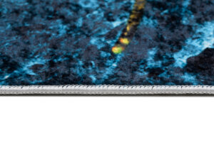 Teppich Toscana Blau Grau Golden Marmor