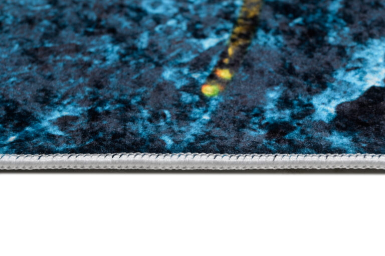 Teppich Toscana Blau Grau Golden Marmor