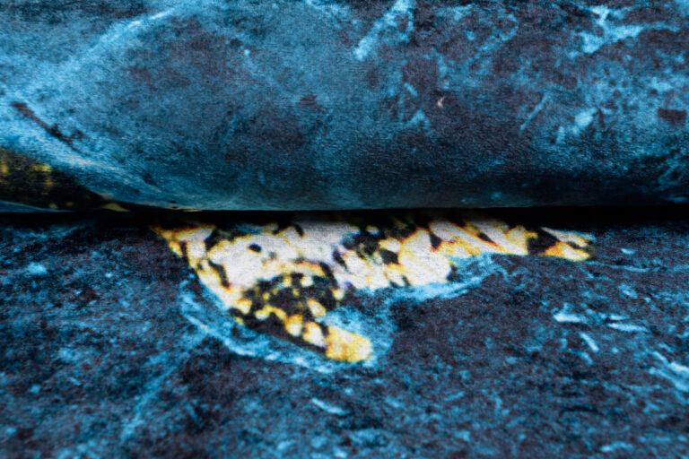 Teppich Toscana Blau Grau Golden Marmor