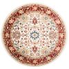 Teppich Rivoli Rund Creme Rot Klassisch