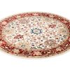 Teppich Rivoli Rund Creme Rot Klassisch