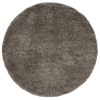 Teppich Essence Rund Shaggy Taupe Grau Melange