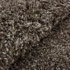 Teppich Essence Rund Shaggy Taupe Grau Melange