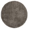 Teppich Essence Rund Shaggy Taupe Grau Melange