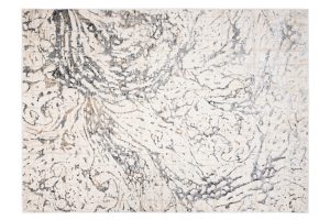 Teppich Hera Creme Grau Beige Wellen 3D-Effekt