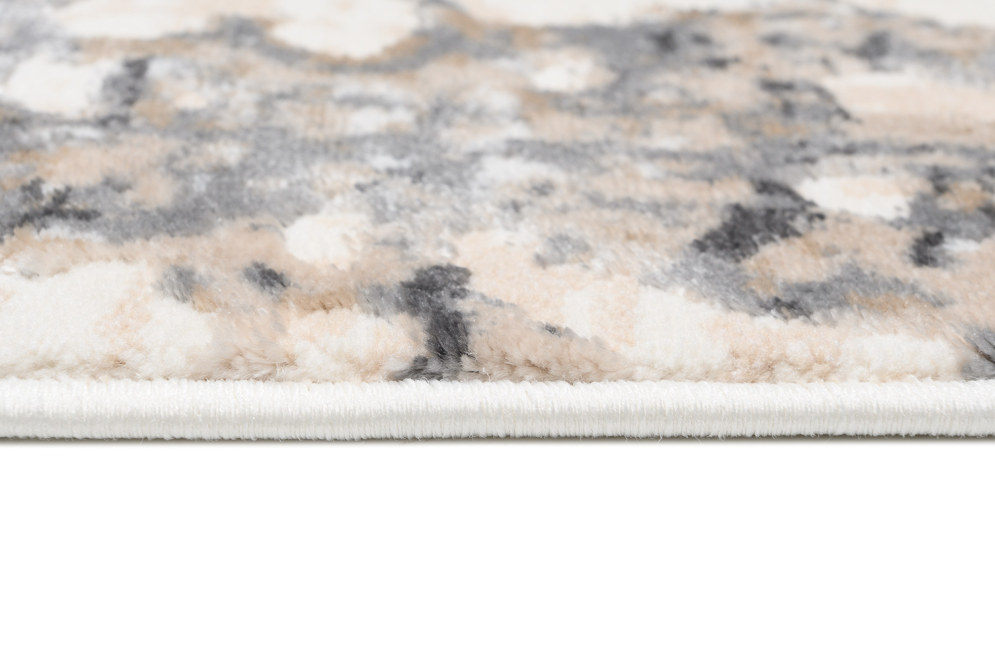 Teppich Hera Creme Grau Beige Wellen 3D-Effekt