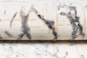 Teppich Hera Creme Grau Beige Wellen 3D-Effekt