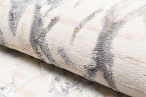 Teppich Hera Creme Grau Beige Wellen 3D-Effekt