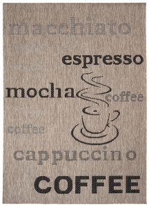 Teppich Melissa Braun Schwarz Kaffee Indoor Outdoor