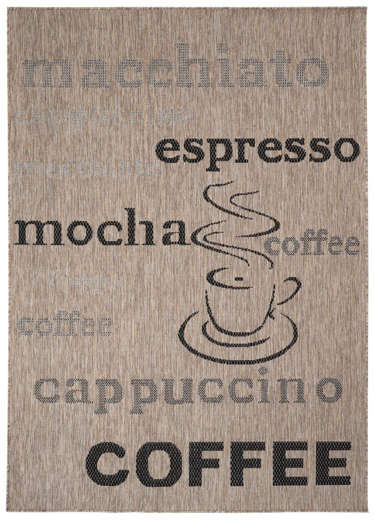 Teppich Melissa Braun Schwarz Kaffee Indoor Outdoor