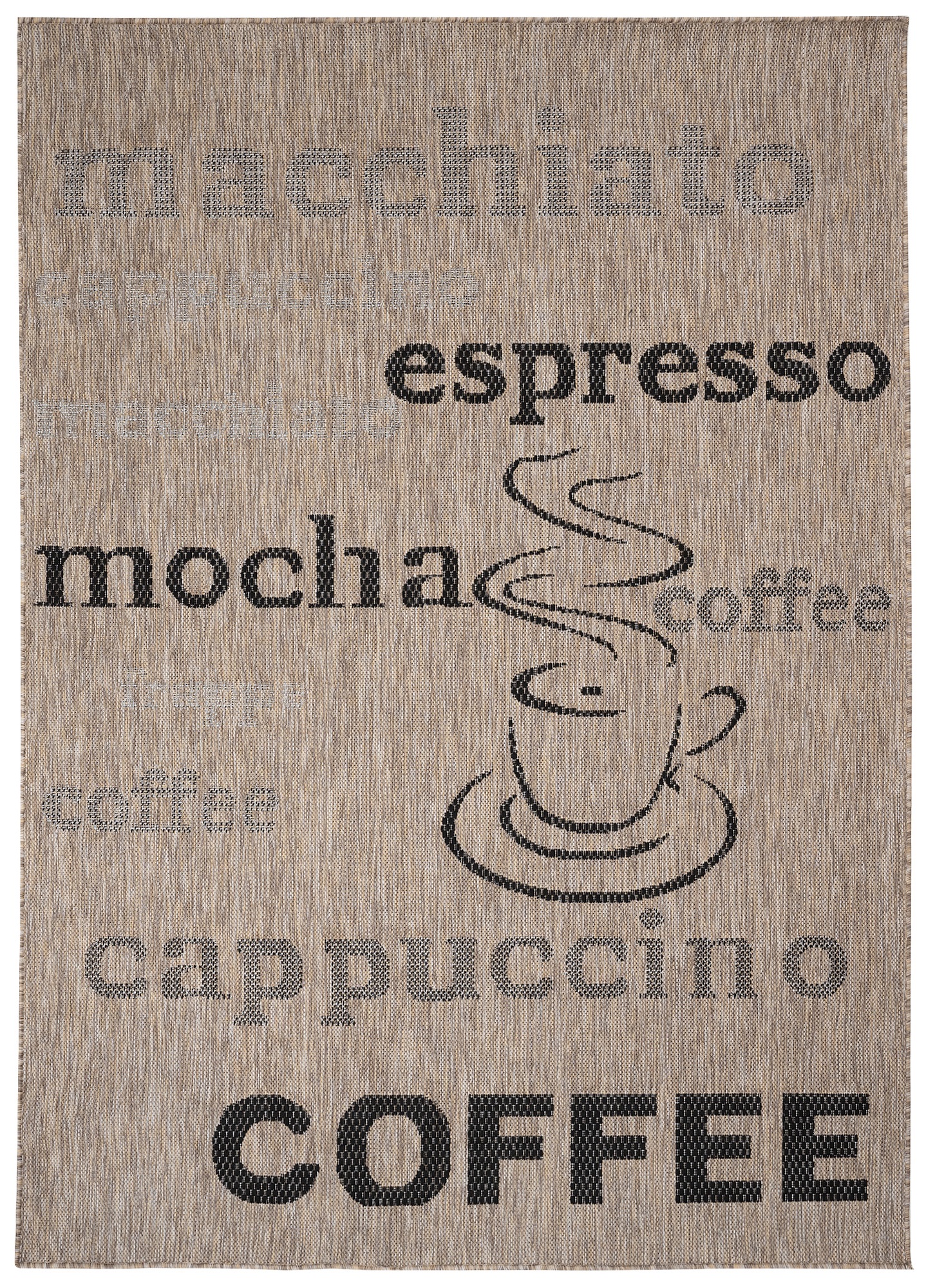 Teppich Melissa Braun Schwarz Kaffee Indoor Outdoor