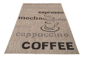 Teppich Melissa Braun Schwarz Kaffee Indoor Outdoor