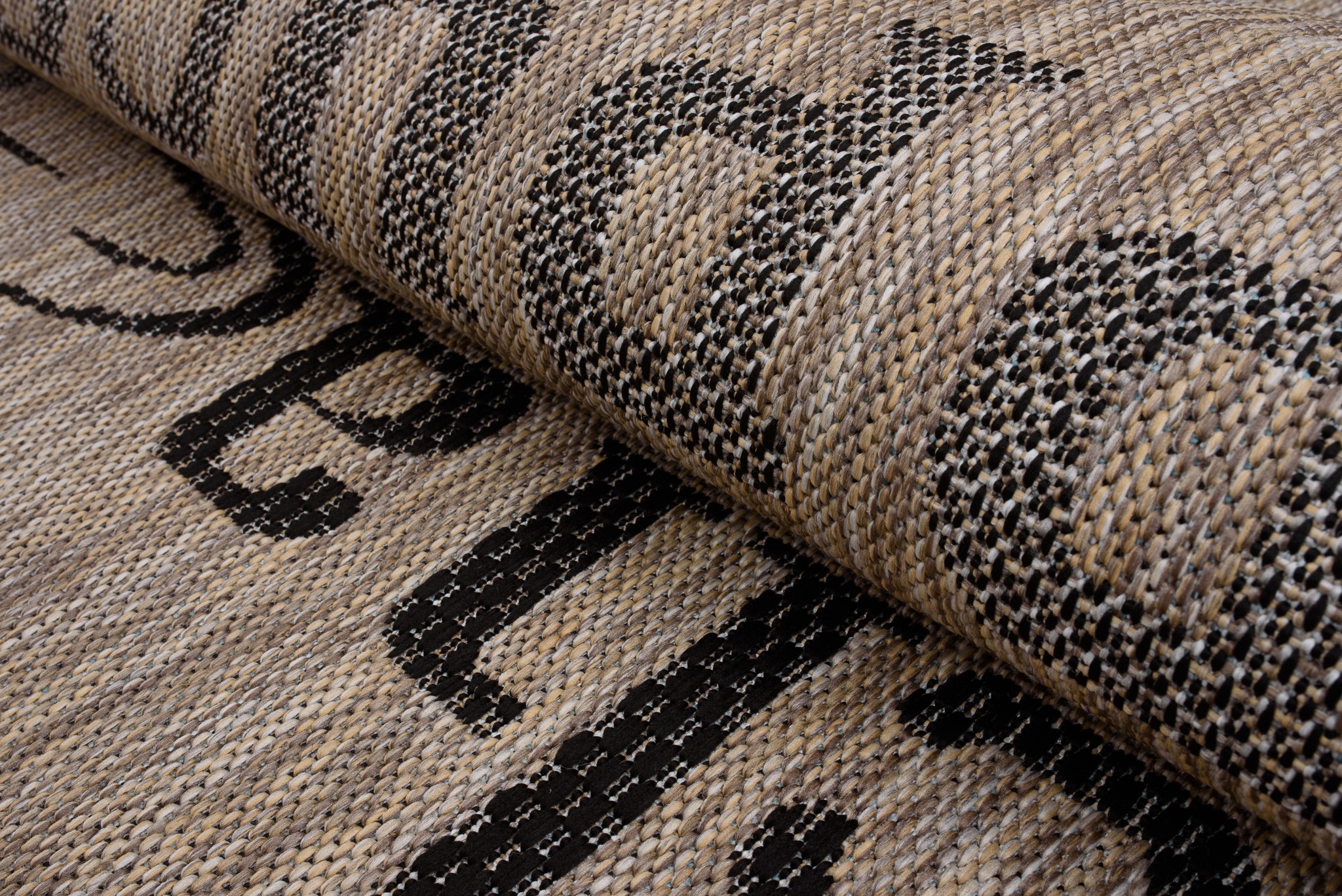 Teppich Melissa Braun Schwarz Kaffee Indoor Outdoor