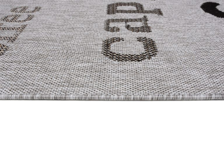 Teppich Melissa Grau Schwarz Kaffee Indoor Outdoor