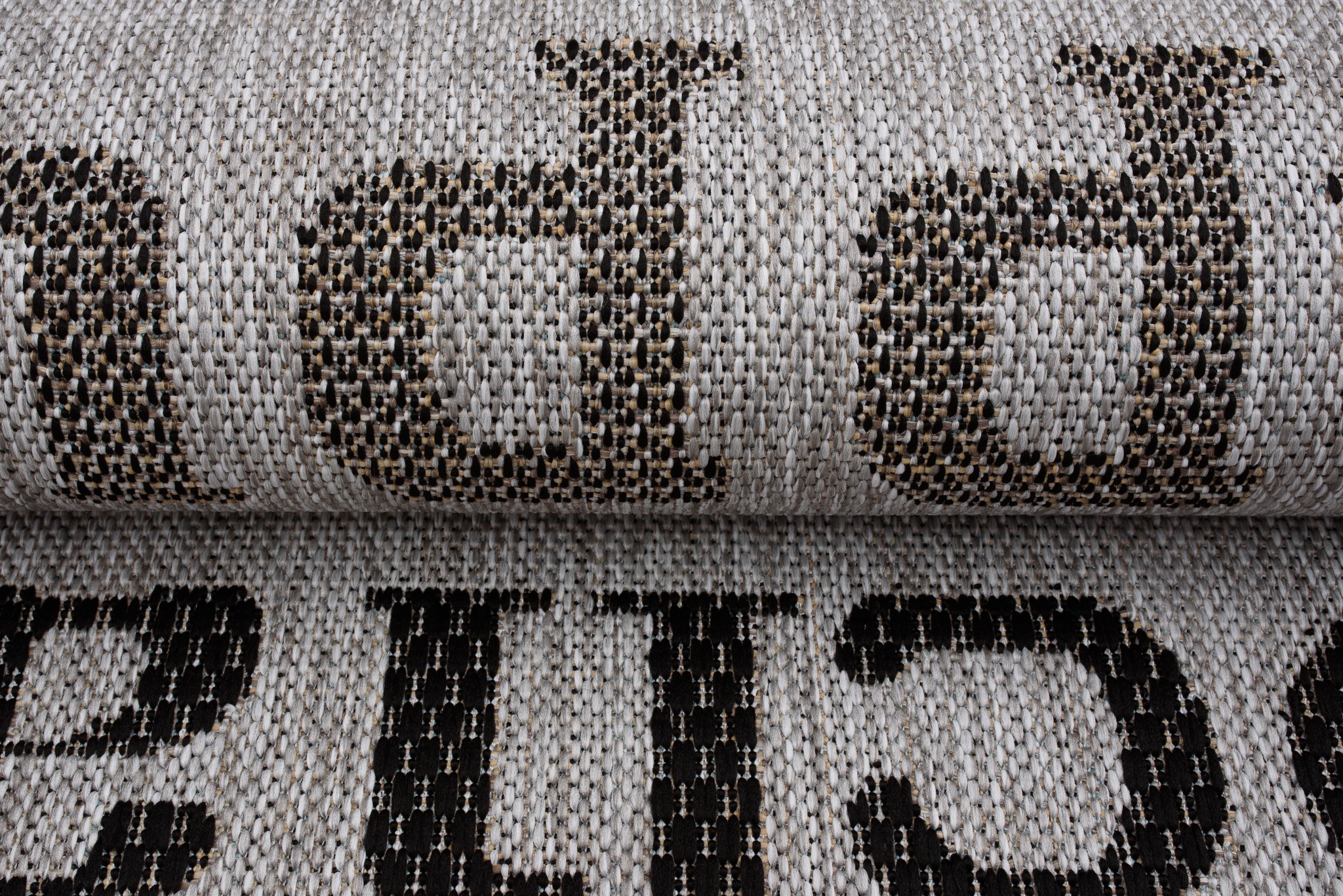 Teppich Melissa Grau Schwarz Kaffee Indoor Outdoor