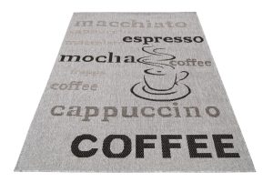 Teppich Melissa Grau Schwarz Kaffee Indoor Outdoor