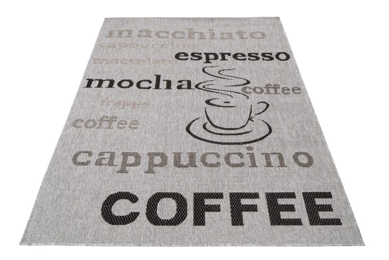 Teppich Melissa Grau Schwarz Kaffee Indoor Outdoor