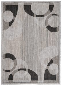 Teppich Melissa Grau Schwarz Geometrisch Indoor Outdoor