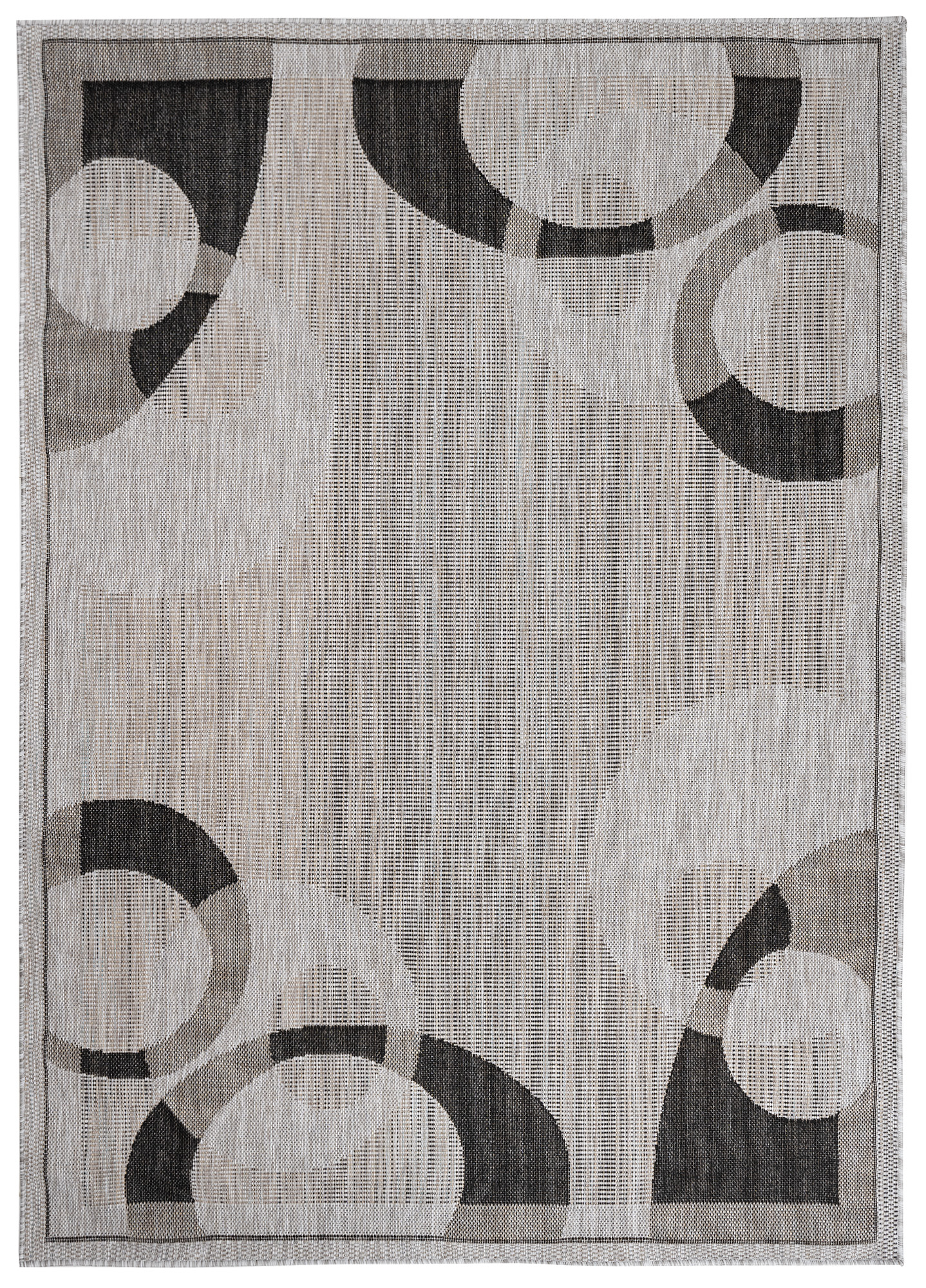 Teppich Melissa Grau Schwarz Geometrisch Indoor Outdoor