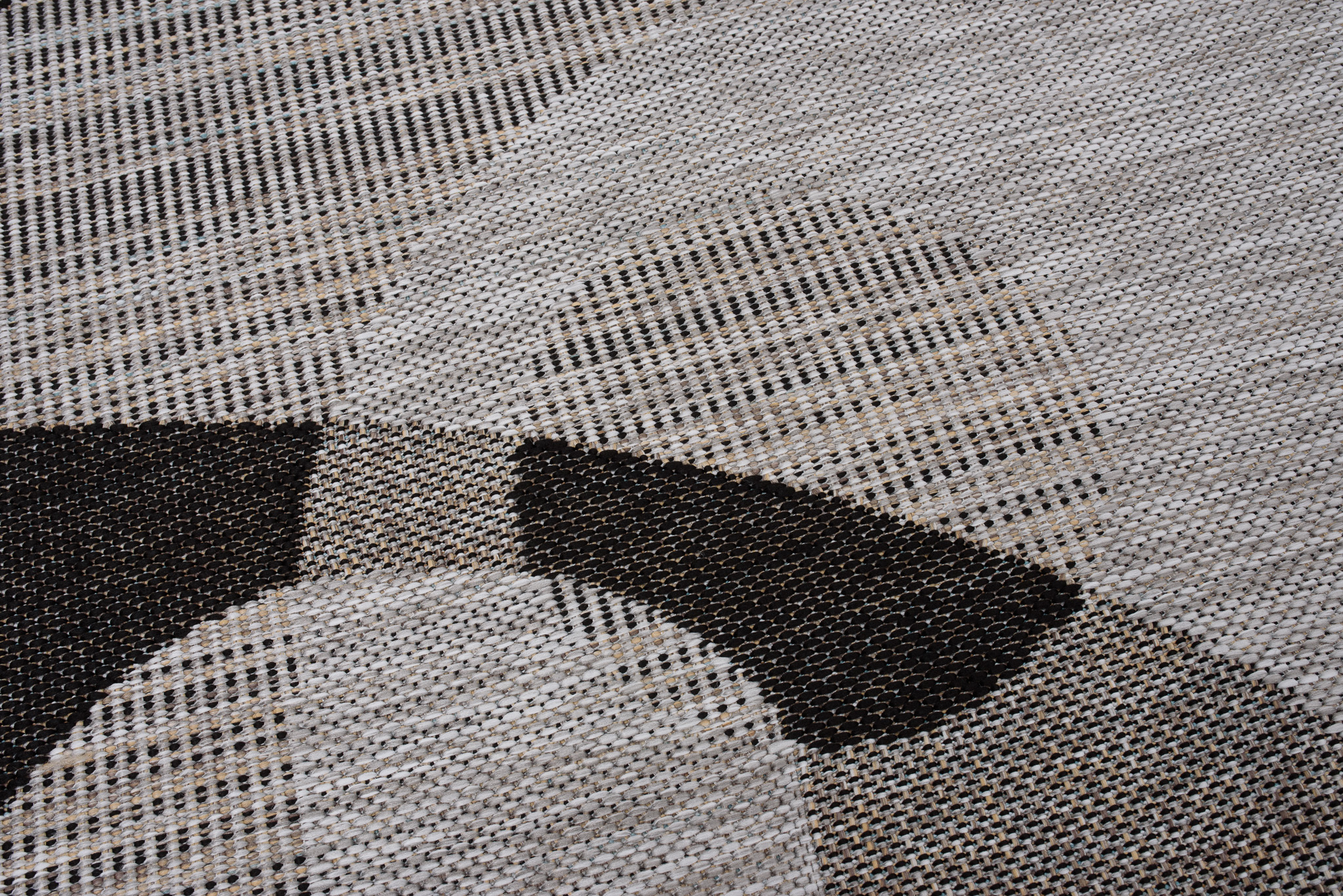 Teppich Melissa Grau Schwarz Geometrisch Indoor Outdoor