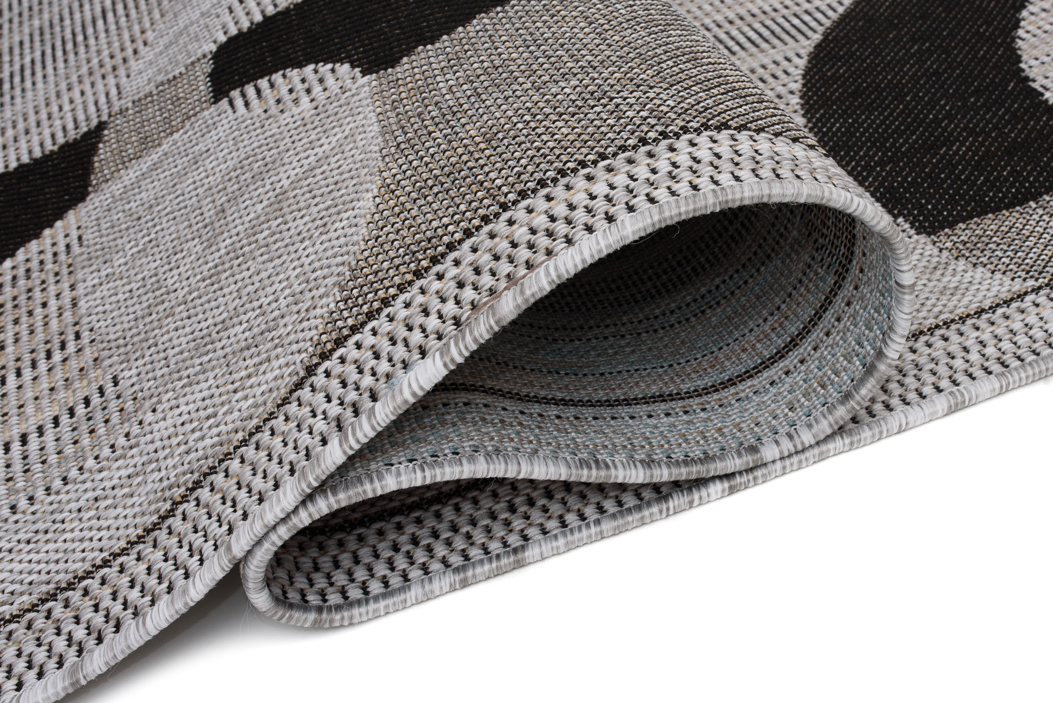 Teppich Melissa Grau Schwarz Geometrisch Indoor Outdoor