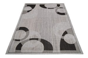 Teppich Melissa Grau Schwarz Geometrisch Indoor Outdoor