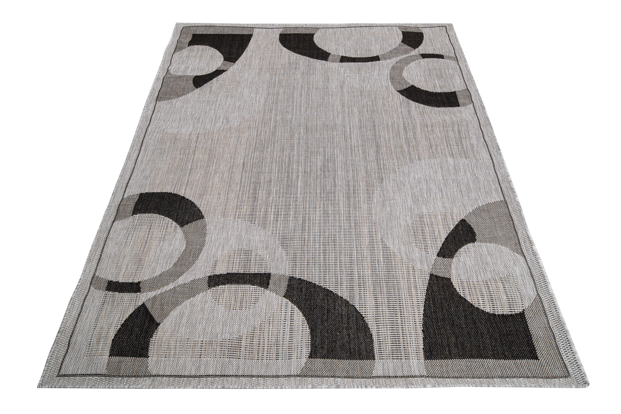 Teppich Melissa Grau Schwarz Geometrisch Indoor Outdoor