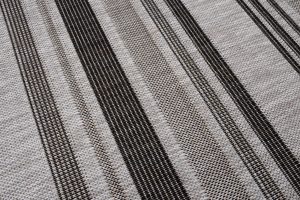 Teppich Melissa Grau Schwarz Streifen Indoor Outdoor