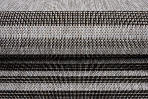 Teppich Melissa Grau Schwarz Streifen Indoor Outdoor