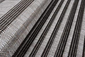 Teppich Melissa Grau Schwarz Streifen Indoor Outdoor