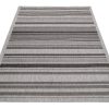 Teppich Melissa Grau Schwarz Streifen Indoor Outdoor