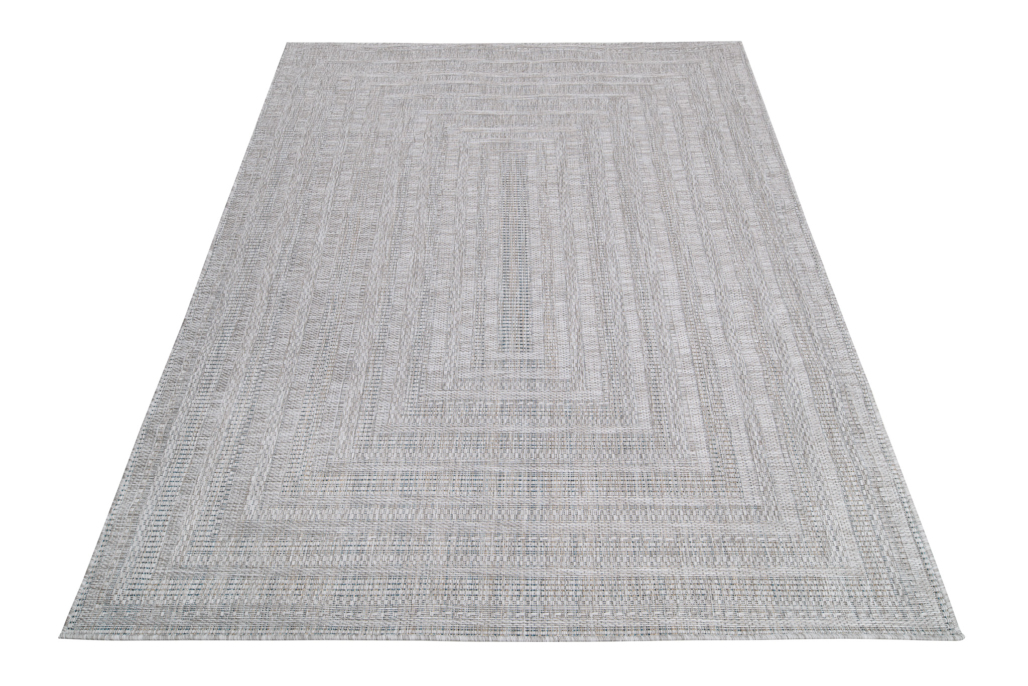 Teppich Melissa Grau Melange Geometrisch Indoor Outdoor