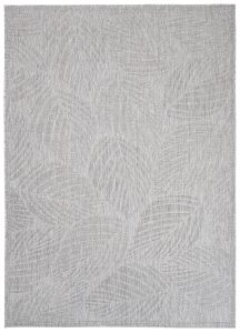 Teppich Melissa Grau Melange Blätter Indoor Outdoor
