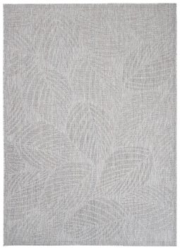 Teppich Melissa Grau Melange Blätter Indoor Outdoor