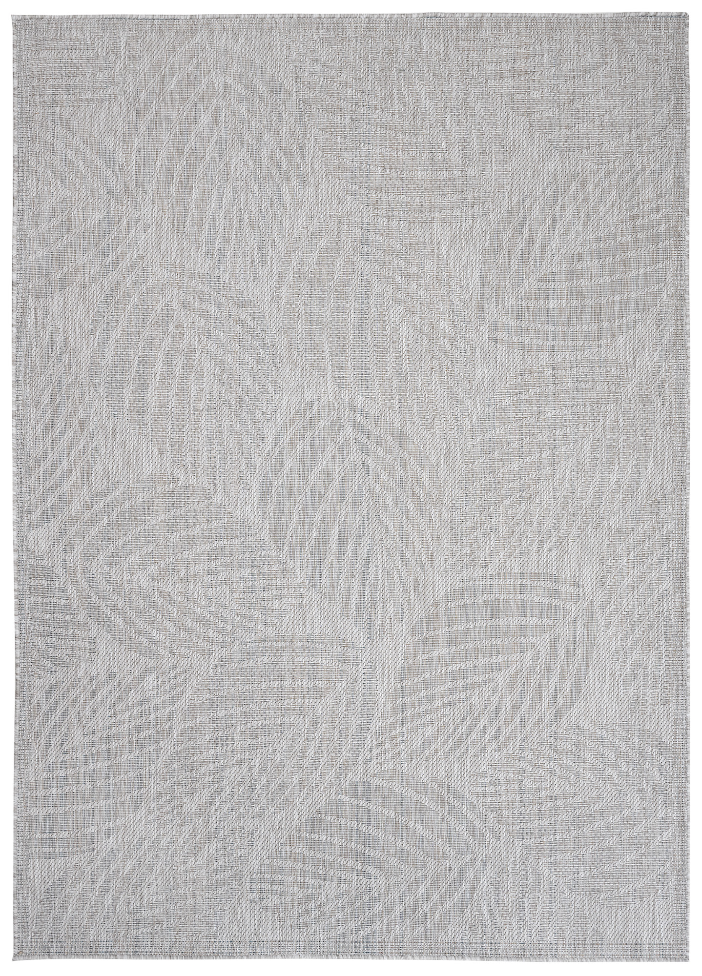 Teppich Melissa Grau Melange Blätter Indoor Outdoor