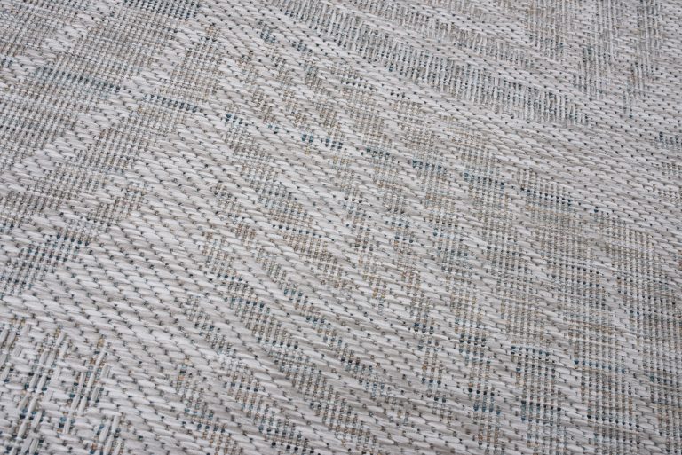 Teppich Melissa Grau Melange Blätter Indoor Outdoor