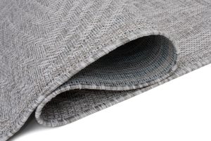 Teppich Melissa Grau Melange Blätter Indoor Outdoor