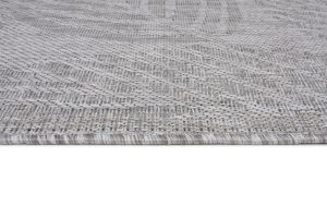 Teppich Melissa Grau Melange Blätter Indoor Outdoor