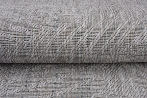 Teppich Melissa Grau Melange Blätter Indoor Outdoor