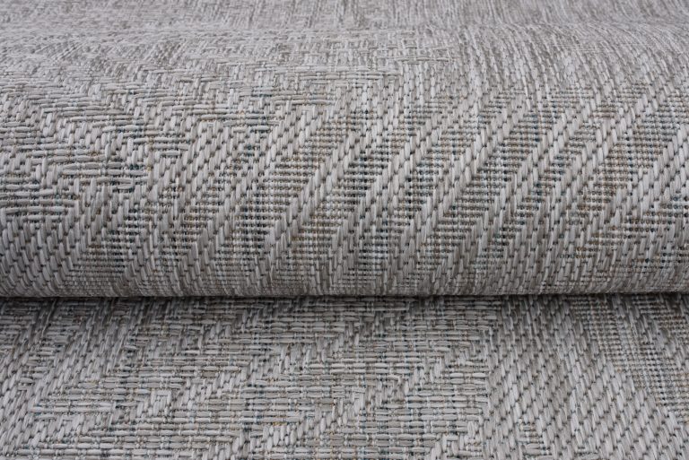 Teppich Melissa Grau Melange Blätter Indoor Outdoor