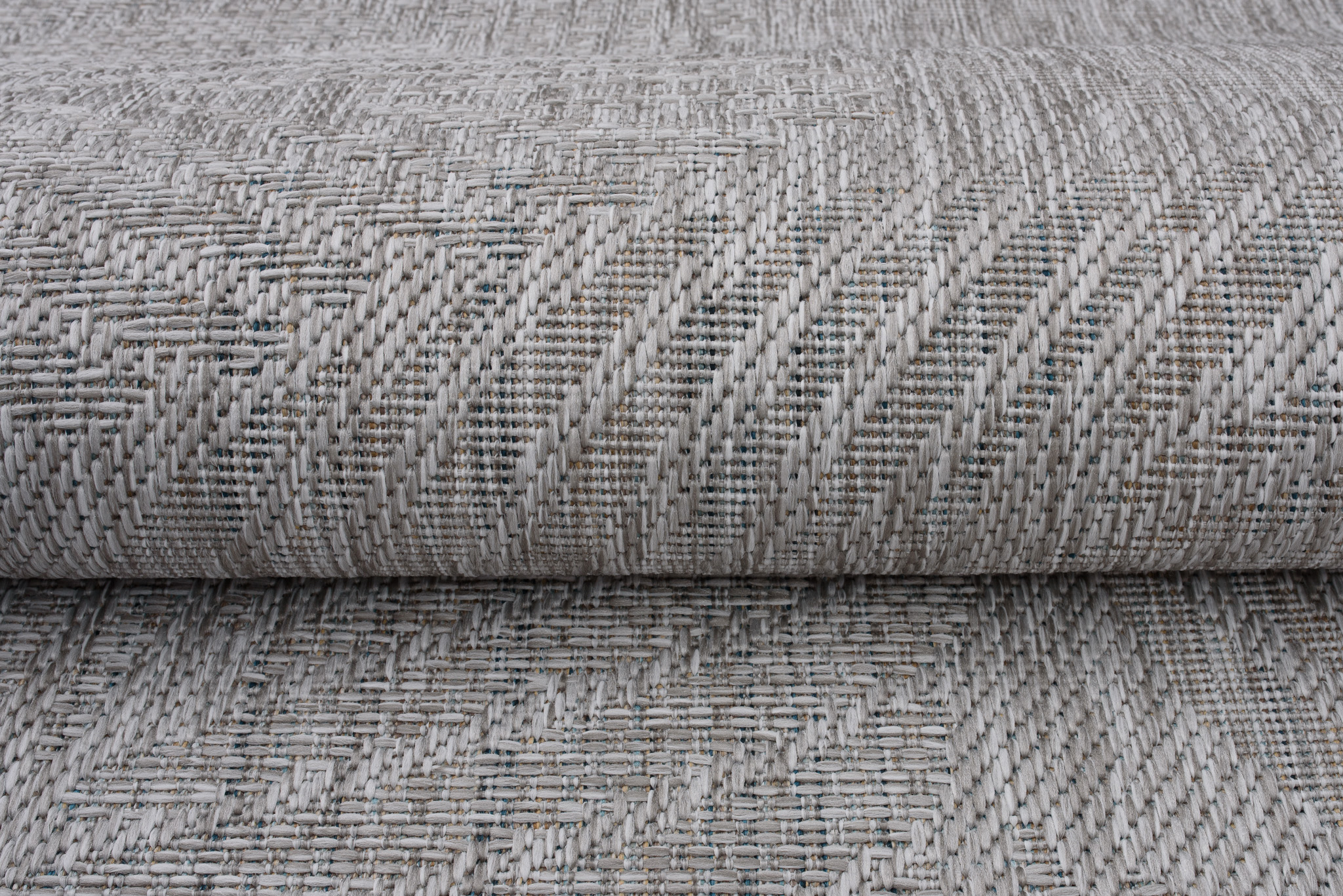 Teppich Melissa Grau Melange Blätter Indoor Outdoor